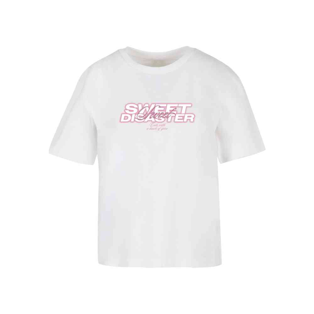 Miss Tee - Sweet Disaster Dames T-shirt - Wit